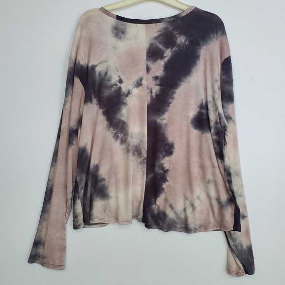Boho Wild Tie Dye Long Sleeve Tee NWT 1X - Picture 3 of 6